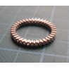 Rose gold thin silver eternity ring with single row stones_1380