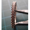 Rose gold thin silver eternity ring with single row stones_1380