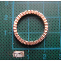 Rose gold thin silver eternity ring with single row stones_1380