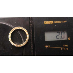 Rose gold thin silver eternity ring with single row stones_1380