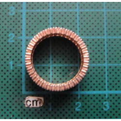 Rose gold 5 row pave band silver ring_1381