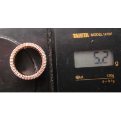 Rose gold 5 row pave band silver ring_1381