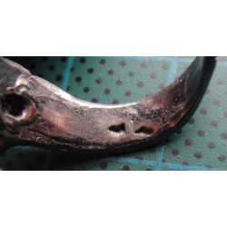 Mor taşlı melek figürlü gümüş el işi yüzük_1384