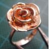Rose gold colored silver rose flower ring_1385