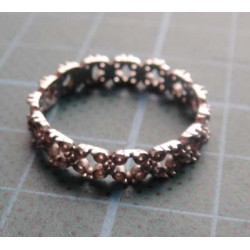 Silver lace pattern ring_1386