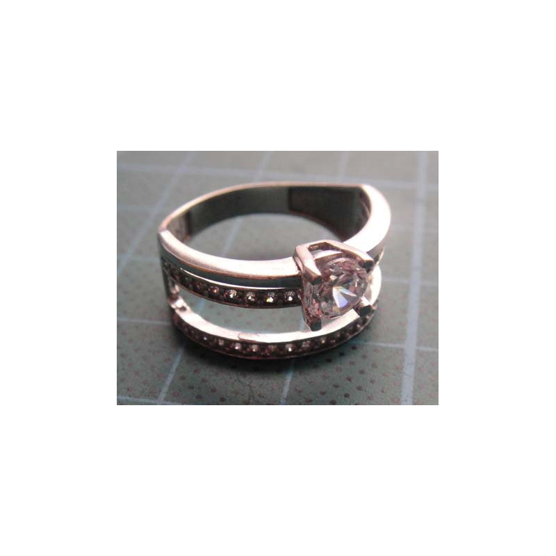 Silver solitaire and eternity ring _1387