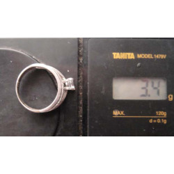 Silver solitaire and eternity ring _1387