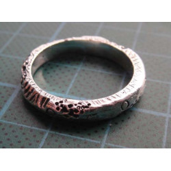 Silver ring with dot hole pattern_1390