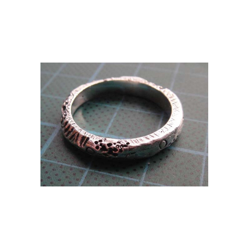 Silver ring with dot hole pattern_1390