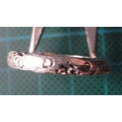 Silver ring with dot hole pattern_1390