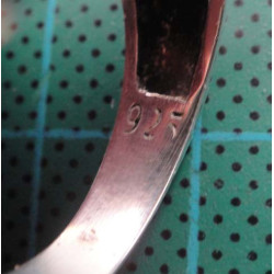 Siyah taşlı yıldız motifli gümüş yüzük_1394