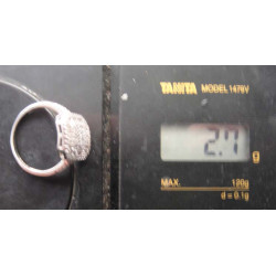 Baget ve zirkon taşlı dikdörtgen çerçeveli gümüş yüzük_1397