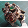 Multi-Color Stone Silver Ring_1401