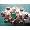 Multi-Color Stone Silver Ring_1401