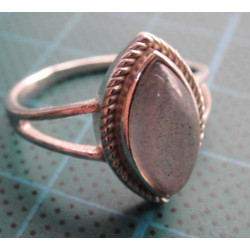 Moonstone Rope Edge Silver Ring_1405