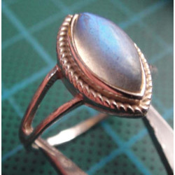 Moonstone Rope Edge Silver Ring_1405