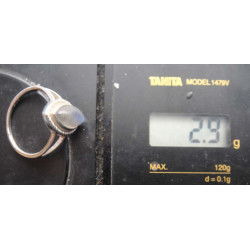 Moonstone Rope Edge Silver Ring_1405