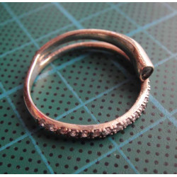 Pear Cut Zircon Half Eternity Silver Ring_1410