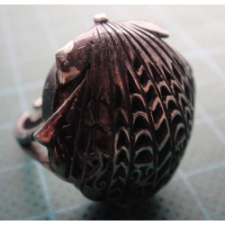 Sea Shell Pattern Japan Quartz Locket Silver Watch Ring_1411