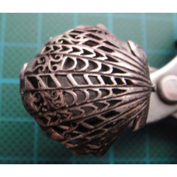 Sea Shell Pattern Japan Quartz Locket Silver Watch Ring_1411