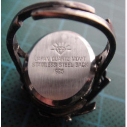 Deniz Kabuğu Desenli Açılır Kapaklı Gümüş Yüzük_1411