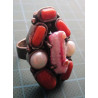 Coral & Pearl Silver Ring_1413
