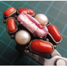Coral & Pearl Silver Ring_1413
