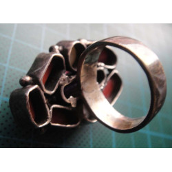 Coral & Pearl Silver Ring_1413