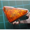 Triangle Amber Stone Silver Ring_1414
