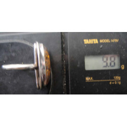 Oval Kehribar Taşlı Gümüş Yüzük_1415