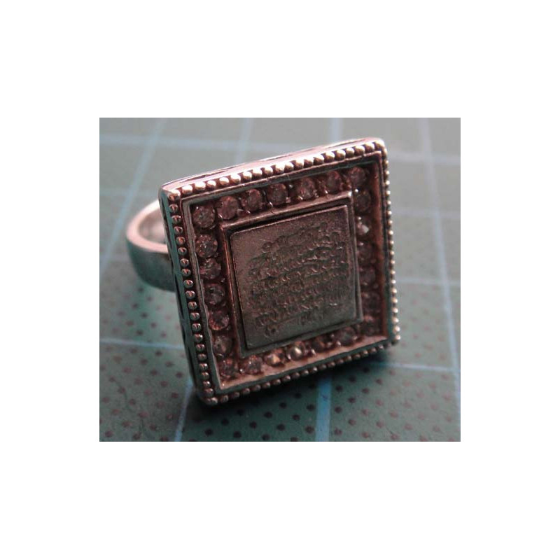 Verse Engraved Zircon Silver Ring_1417