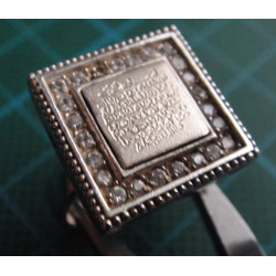 Verse Engraved Zircon Silver Ring_1417