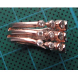 Triple Row Zircon Silver Ring_1419