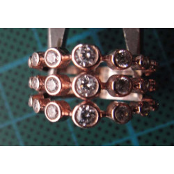 Triple Row Zircon Silver Ring_1419