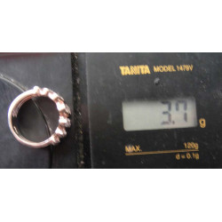 Triple Row Zircon Silver Ring_1419