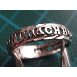 Russian Prayer Engraved Silver Ring_1421