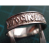 Russian Prayer Engraved Silver Ring1422