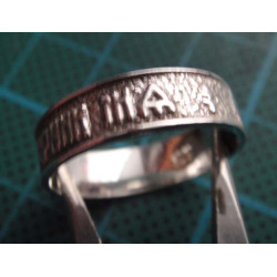 Russian Prayer Engraved Silver Ring1422