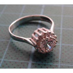 Zircon Solitaire Silver Ring_1423