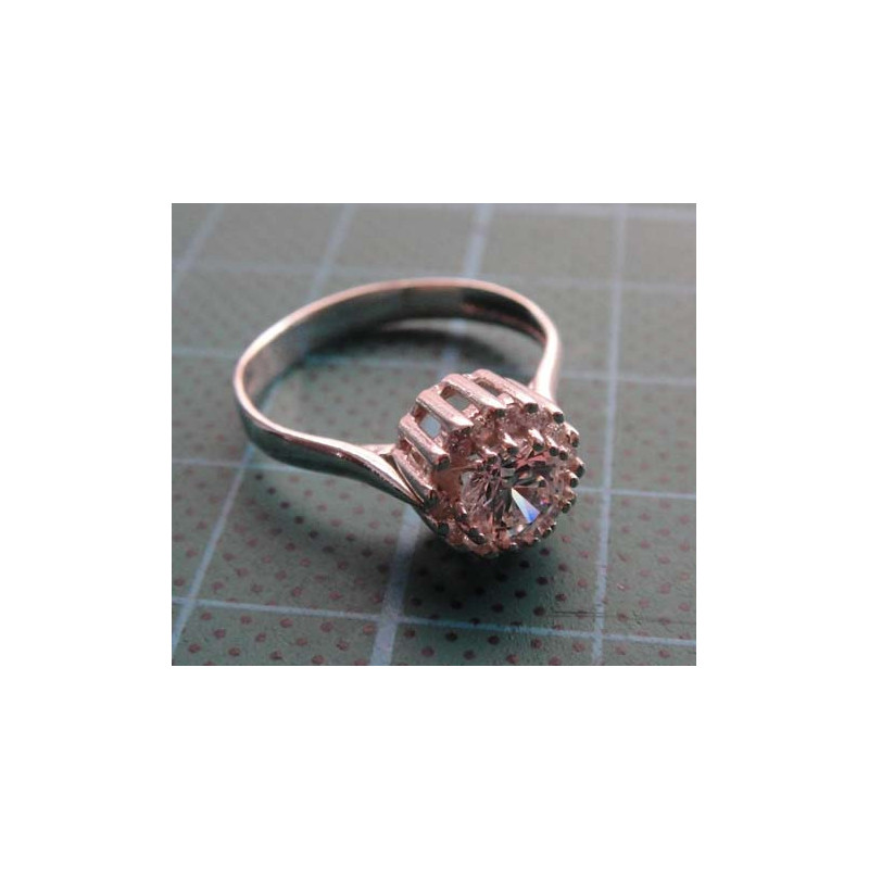 Zircon Solitaire Silver Ring_1423