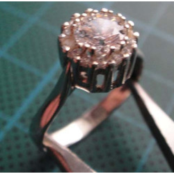 Zircon Solitaire Silver Ring_1423