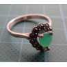 Green Stone Marcasite Hurrem Silver Ring_1424