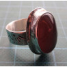 Agate Stone Wide Band Silver Ring_1426
