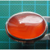 Agate Stone Wide Band Silver Ring_1426