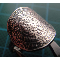 Antik Yazı Desenli Phaistos Disk Gümüş Yüzük_1428