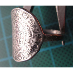 Ancient Script Phaistos Disc Silver Ring_1428