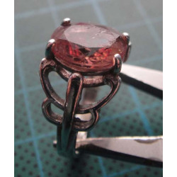 Silver Ring with Pink Stone_1431