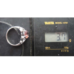 Silver Ring with Pink Stone_1431