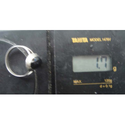 Siyah Oltu Taşlı Gümüş Yüzük_1434