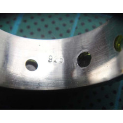 Peridot Stone Hammered Wide Band Silver Ring_1429